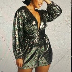 *^Gabrielle UNION Sequin Romper**